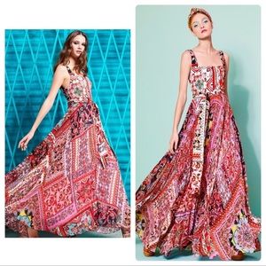 ALICE + OLIVIA Deona Pleated Maxi Dress